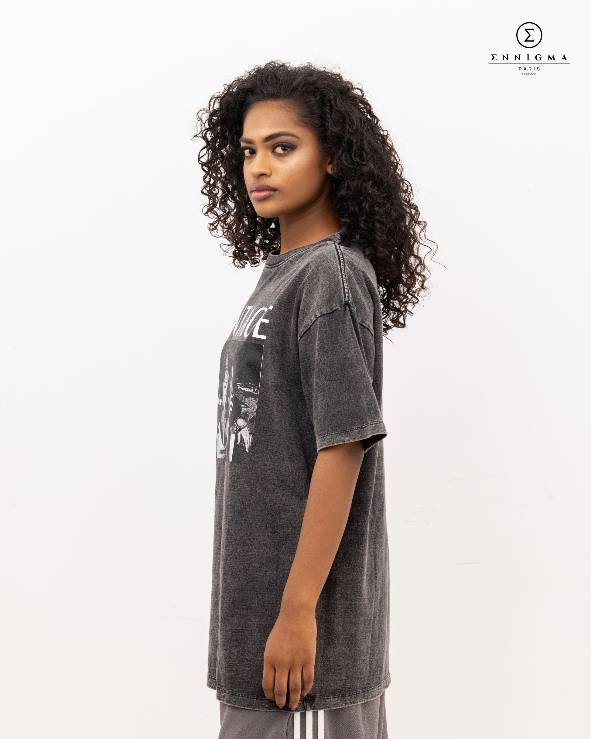 Vintage Graphic Washed Black Tee