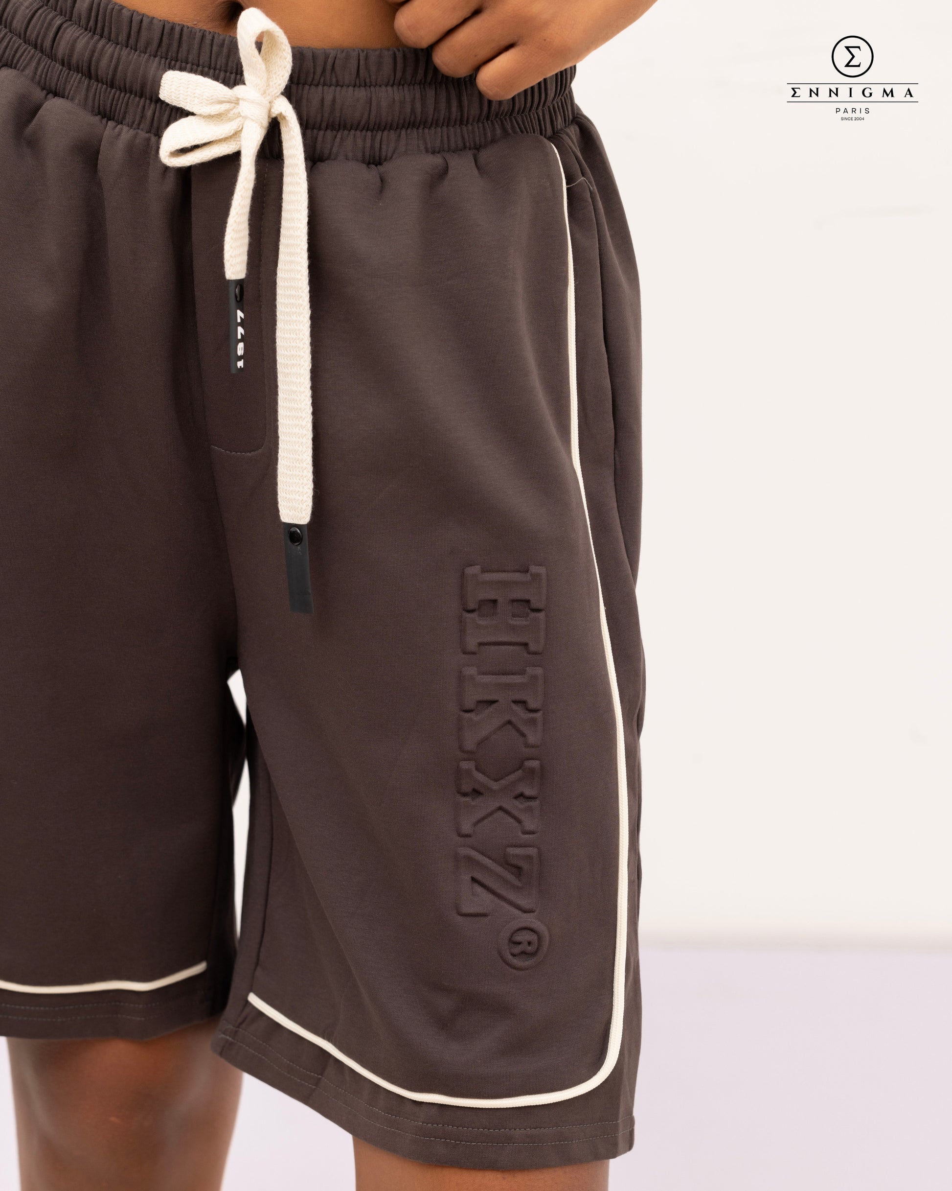 HKXYZ® Embossed Oversized Shorts Set