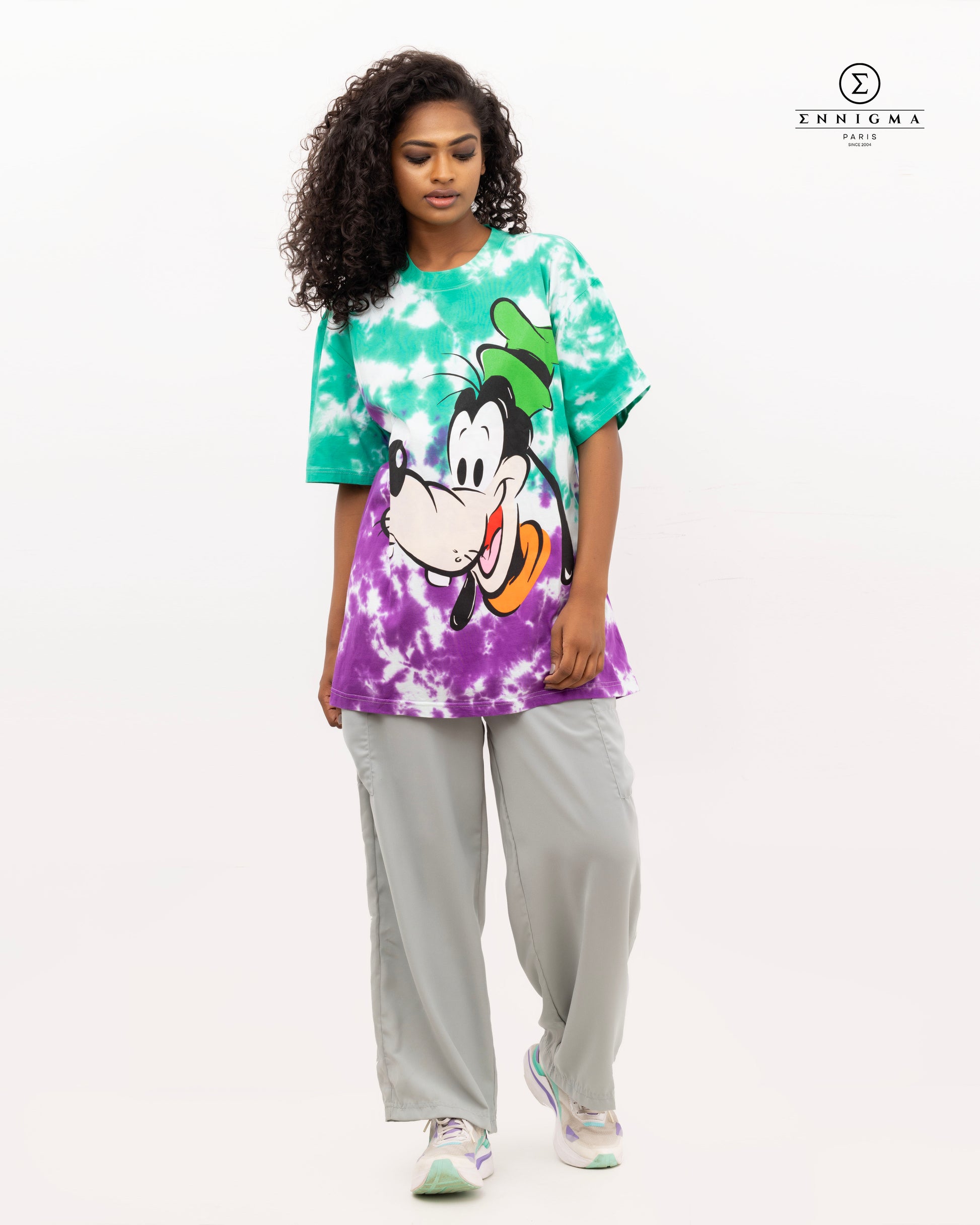 Goofy Tie-Dye Oversized Graphic Tee