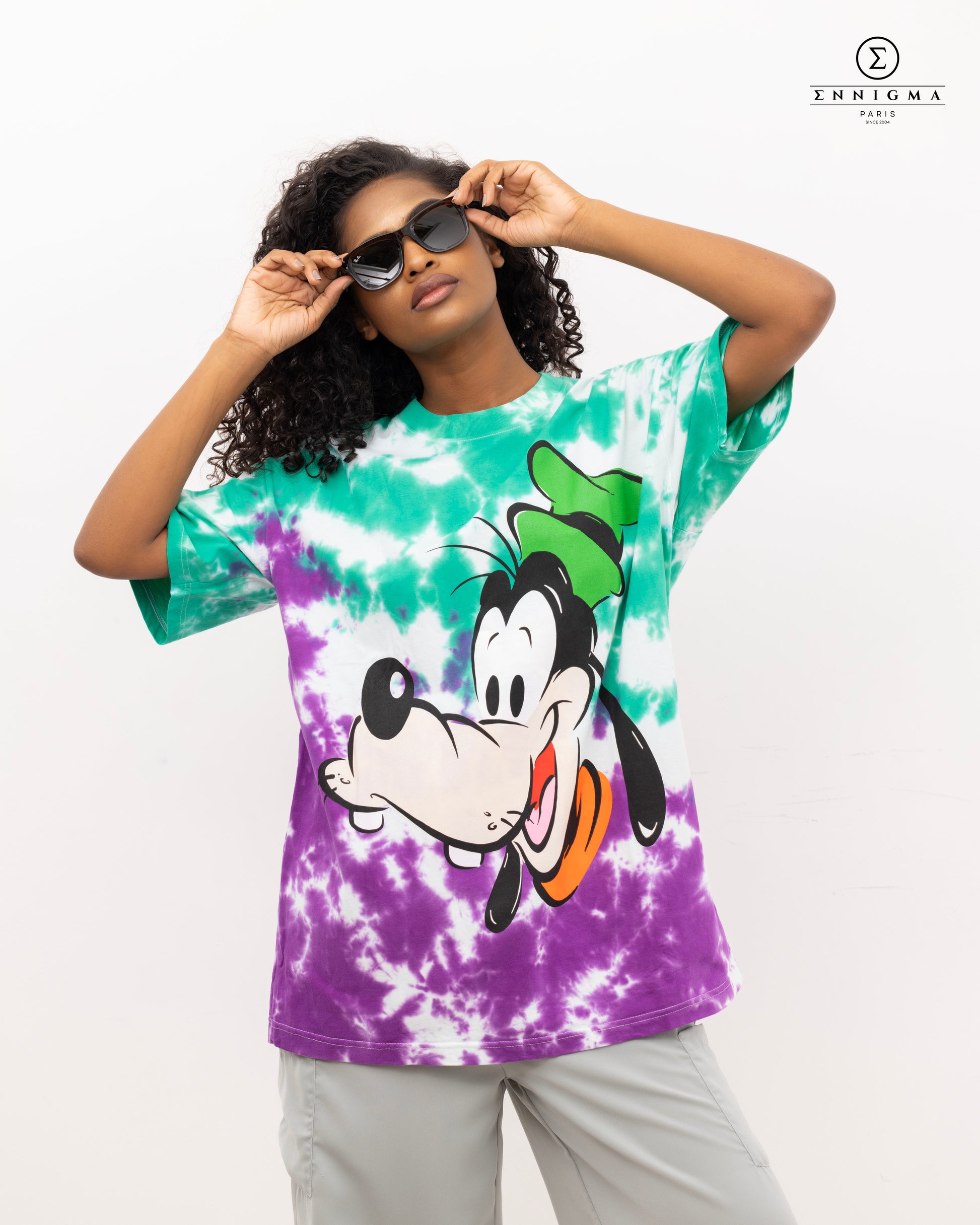 Goofy Tie-Dye Oversized Graphic Tee