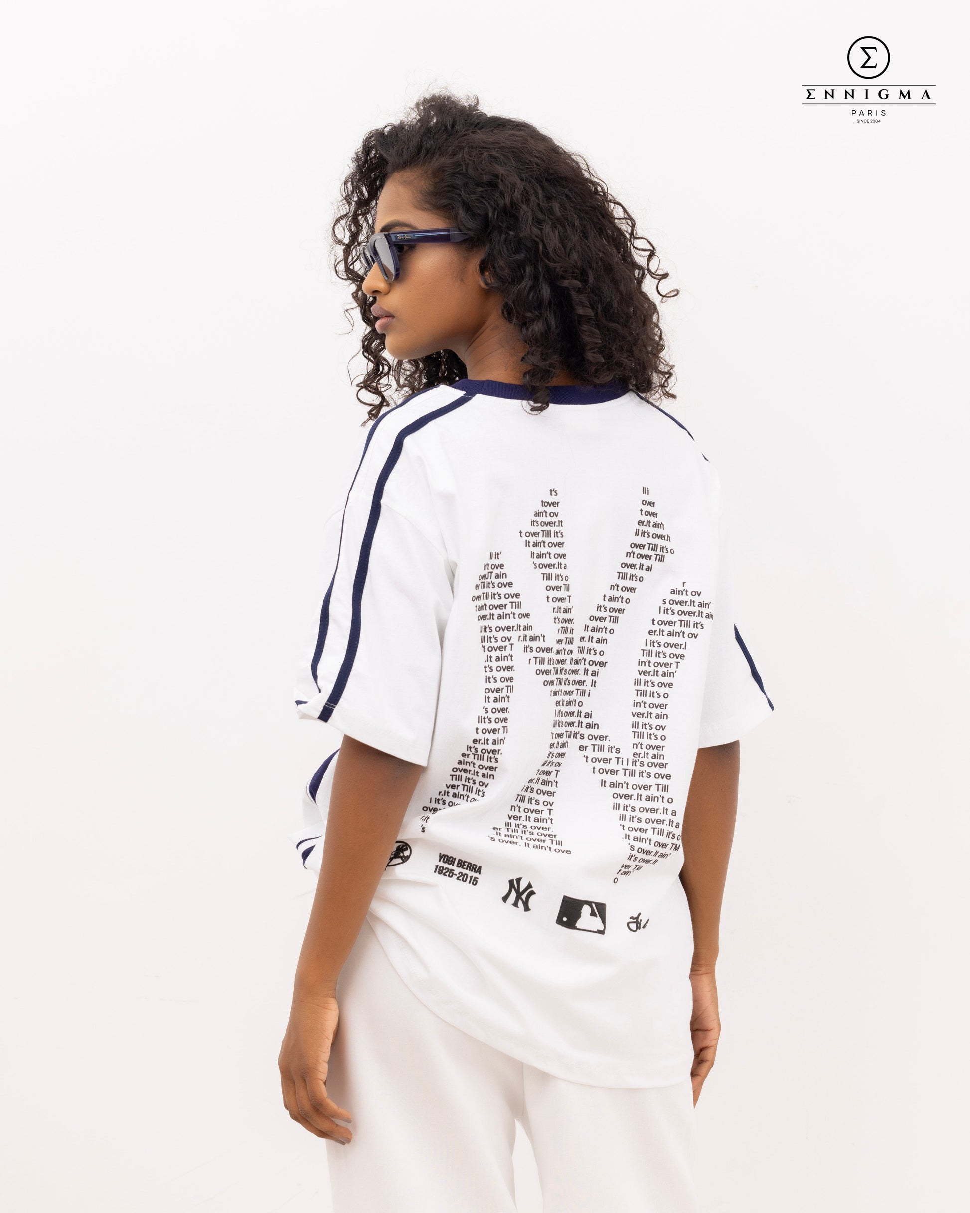 Varsity Slogan Oversized Tee – “It Ain’t Over” Edition