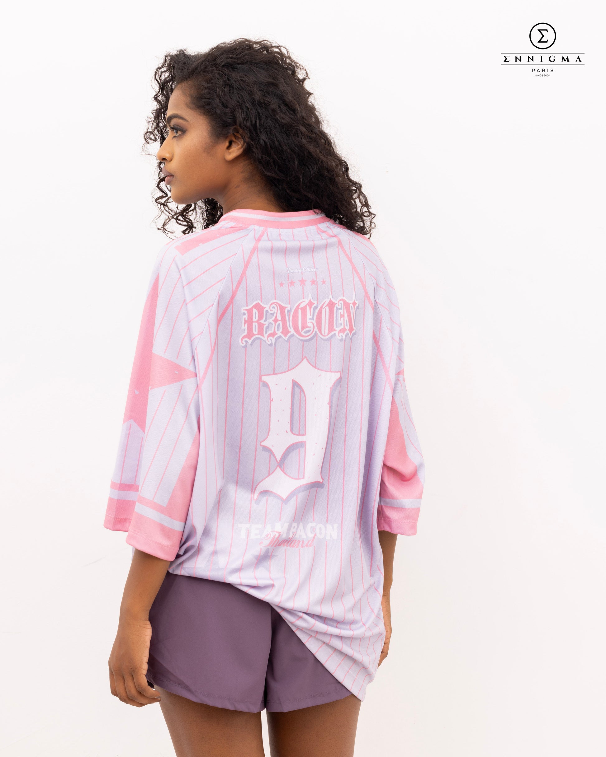 Lilac Pink Oversized Graphic Jersey Tee