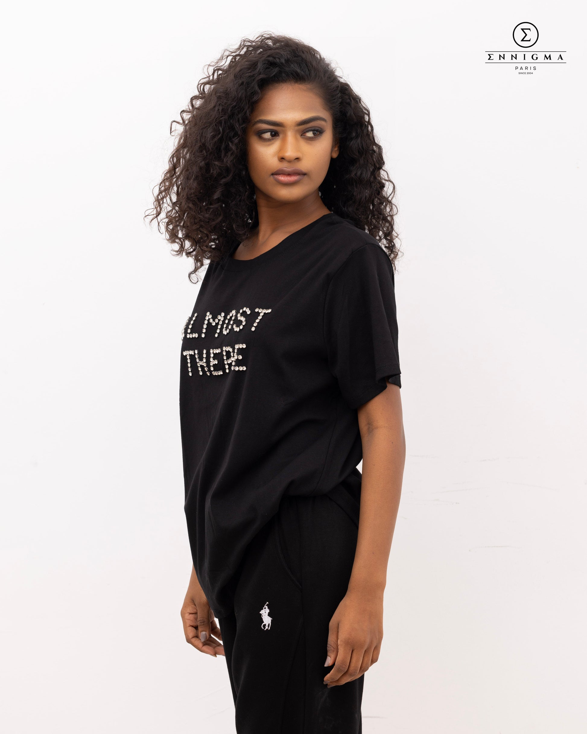 "Almost There” Rhinestone Embellished Tee