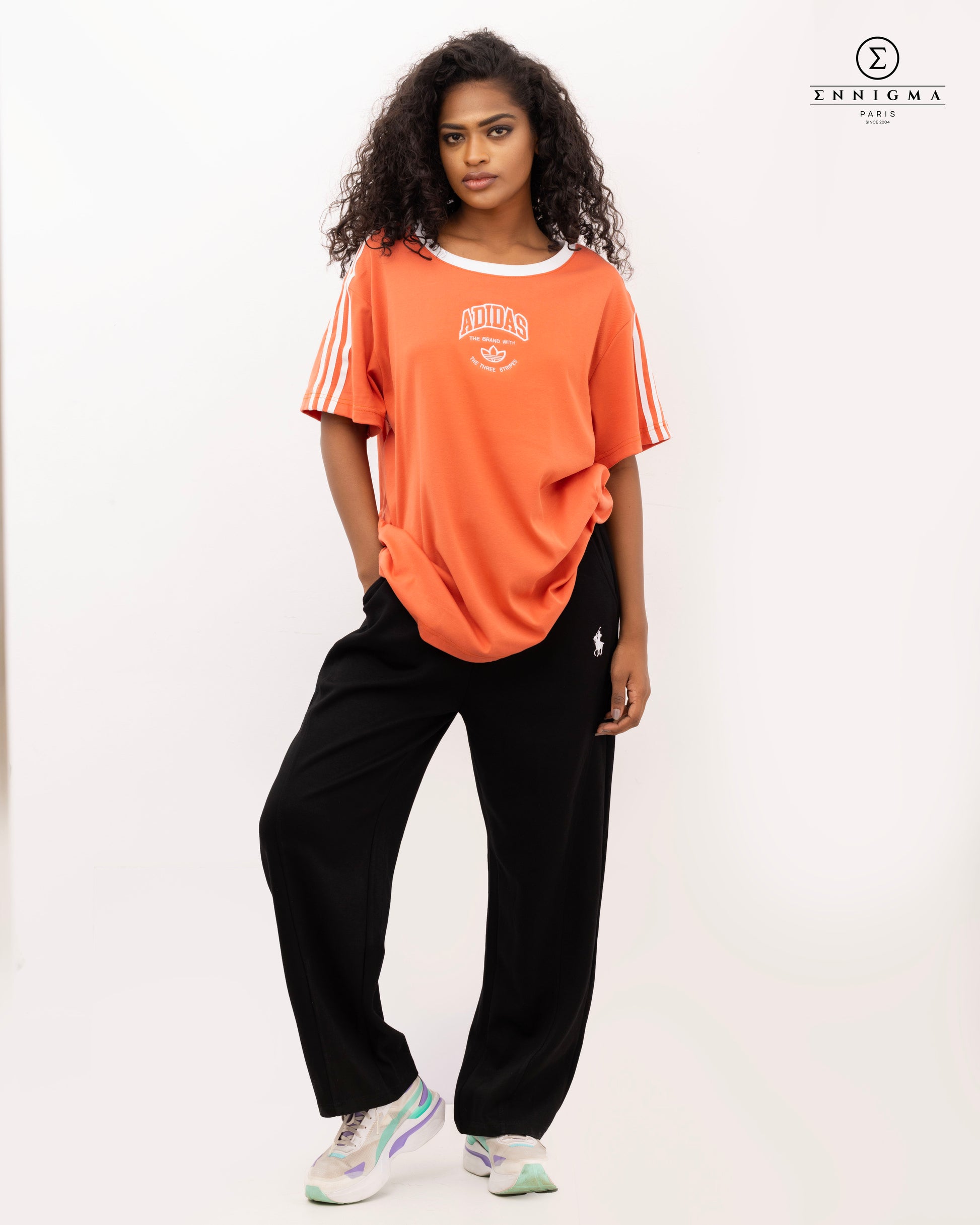 Adidas Tee with White Collar