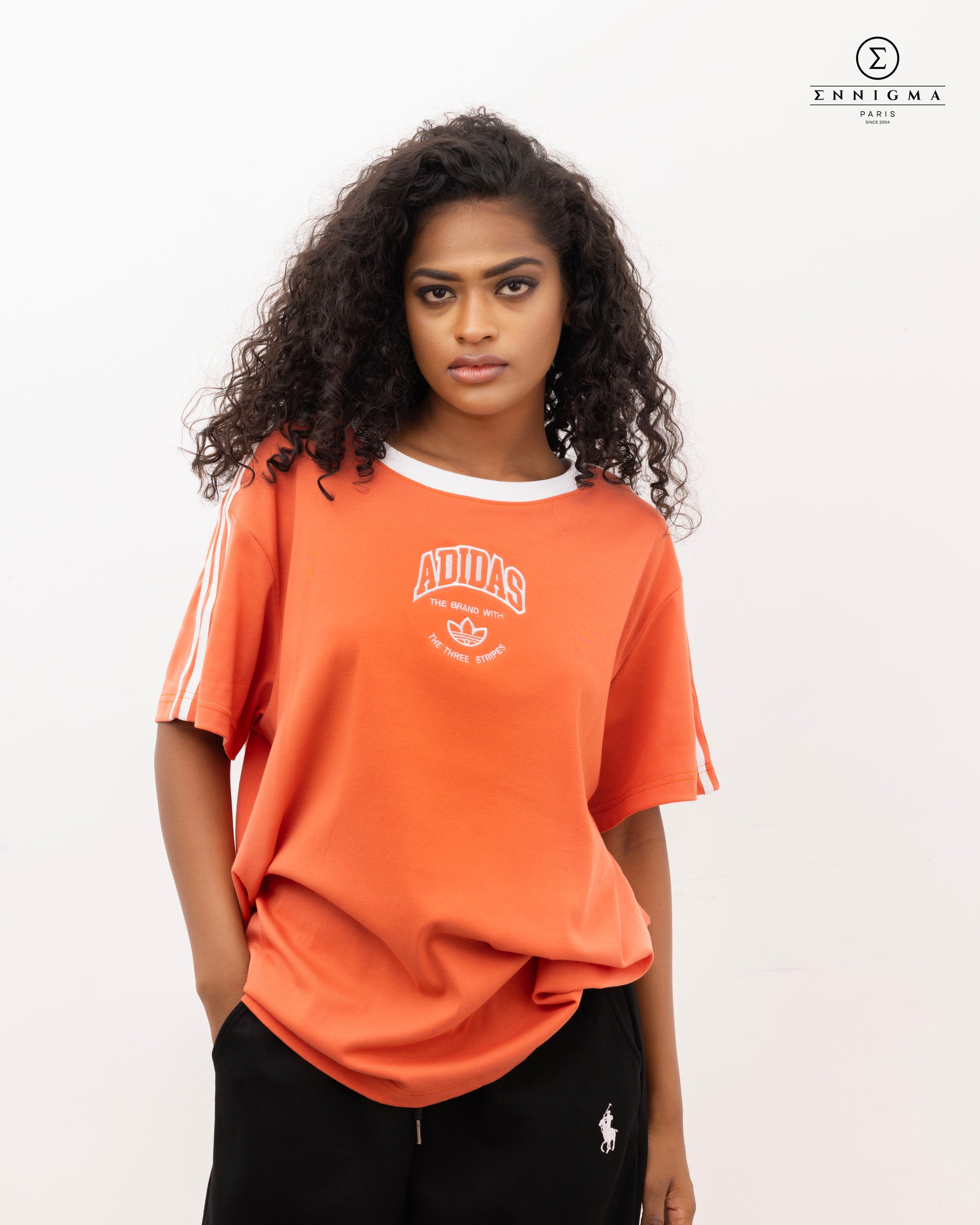 Adidas Tee with White Collar
