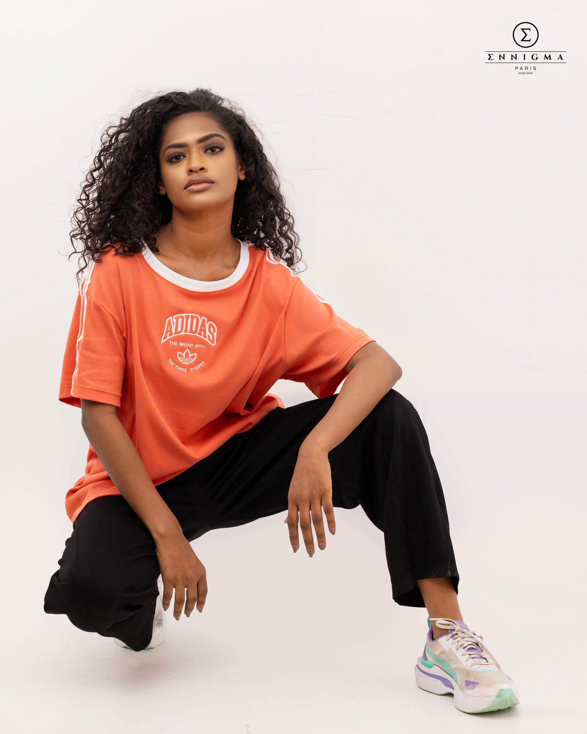 Adidas Tee with White Collar
