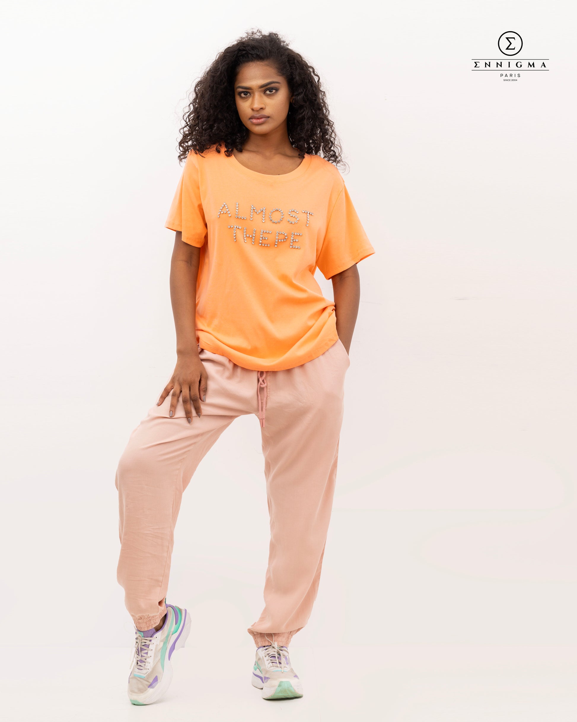 "Almost There” Rhinestone Embellished Tee
