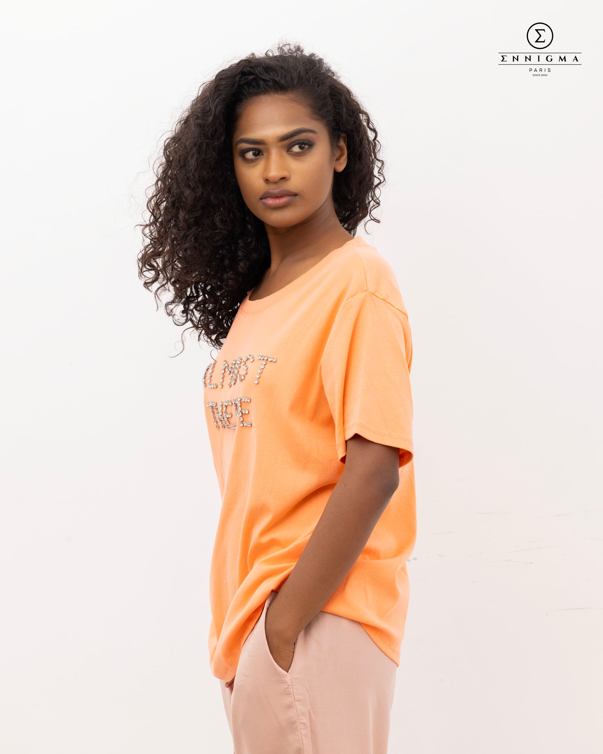 "Almost There” Rhinestone Embellished Tee