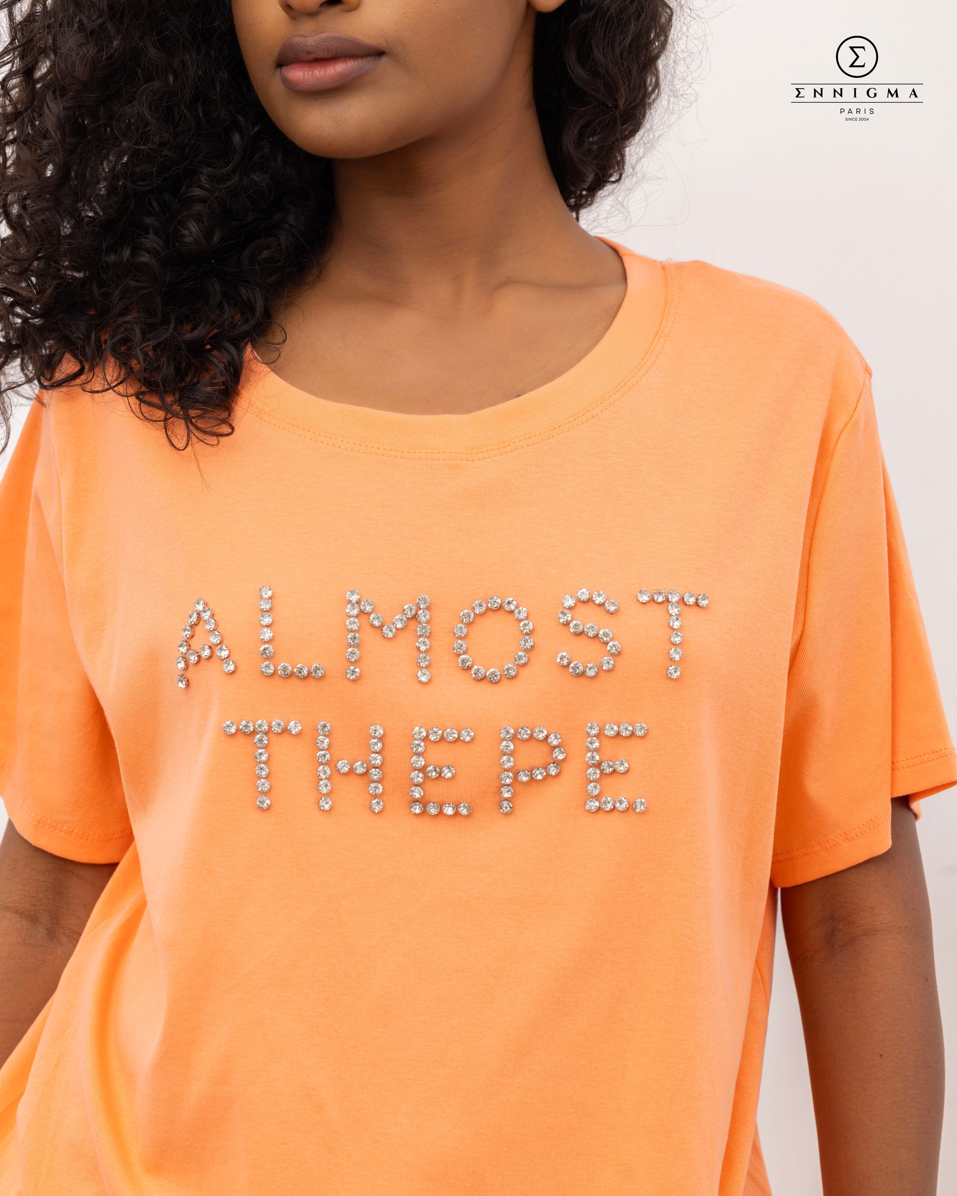 "Almost There” Rhinestone Embellished Tee