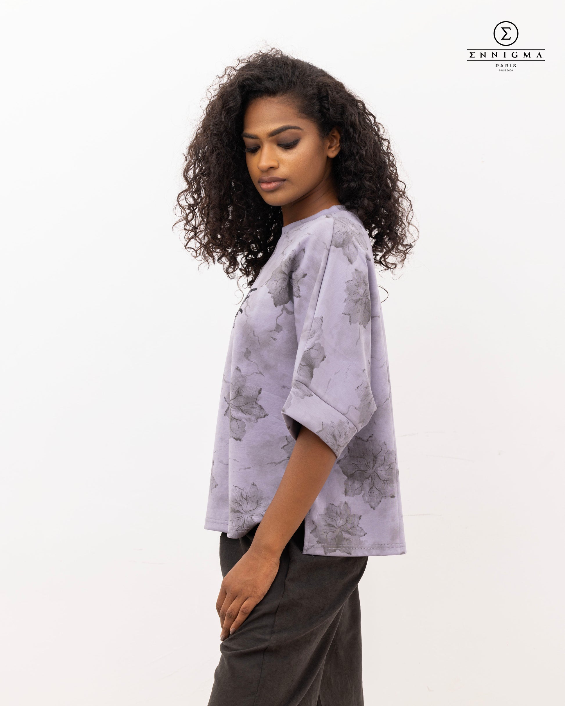 Lavender “Savage Fashion” Floral Graphic Tee