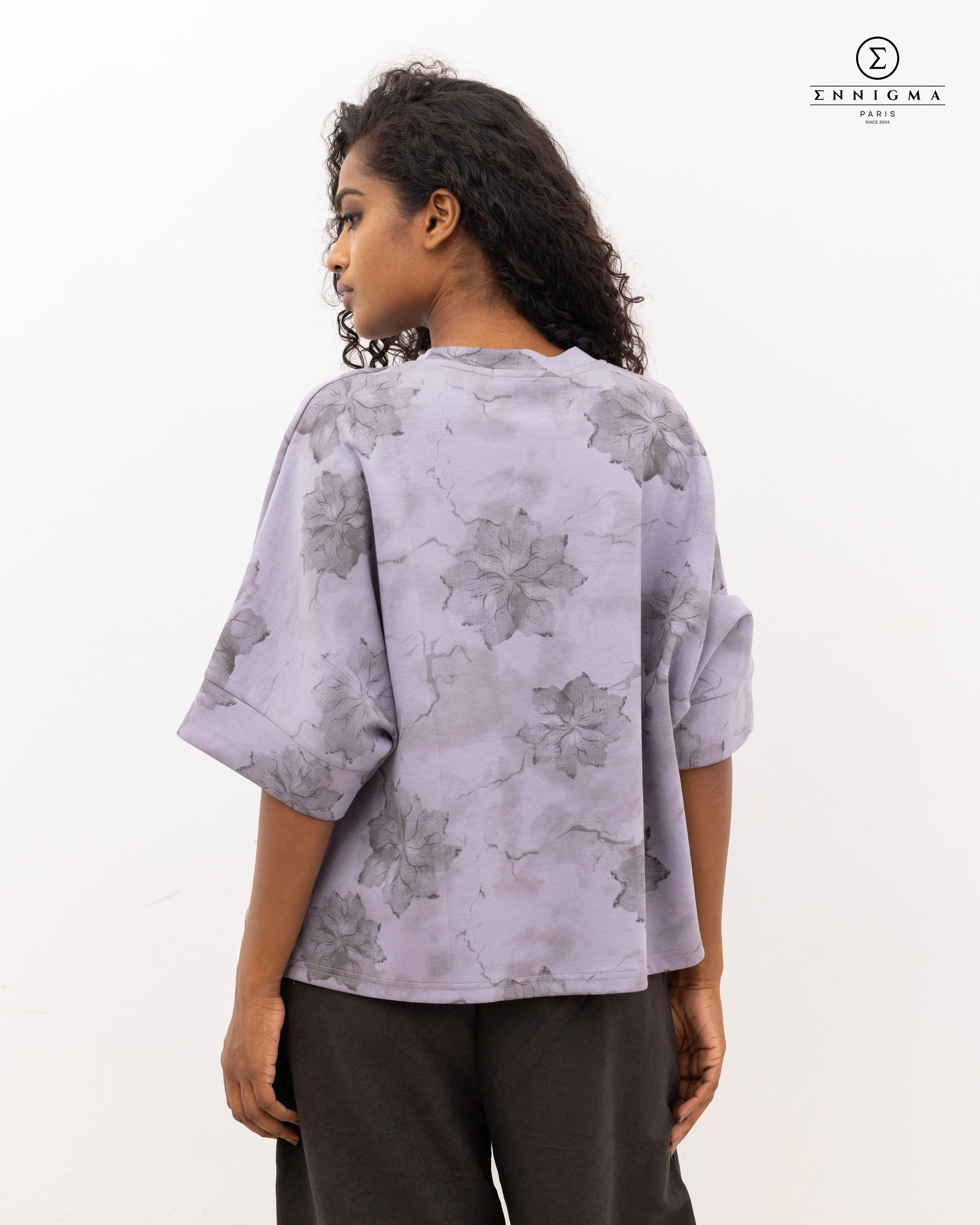 Lavender “Savage Fashion” Floral Graphic Tee