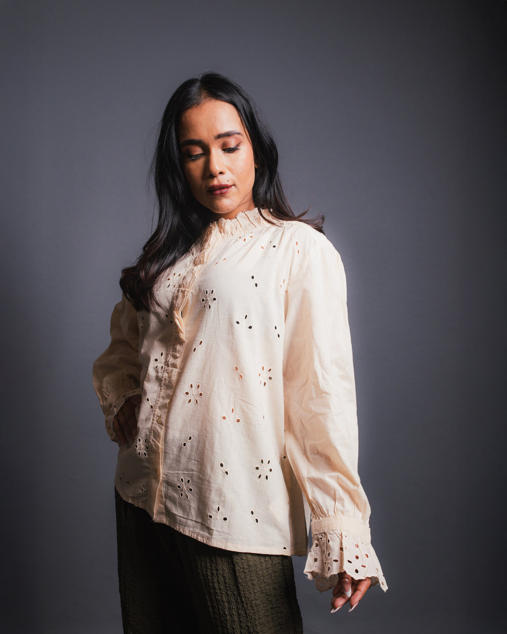 Frill Cut Blouse