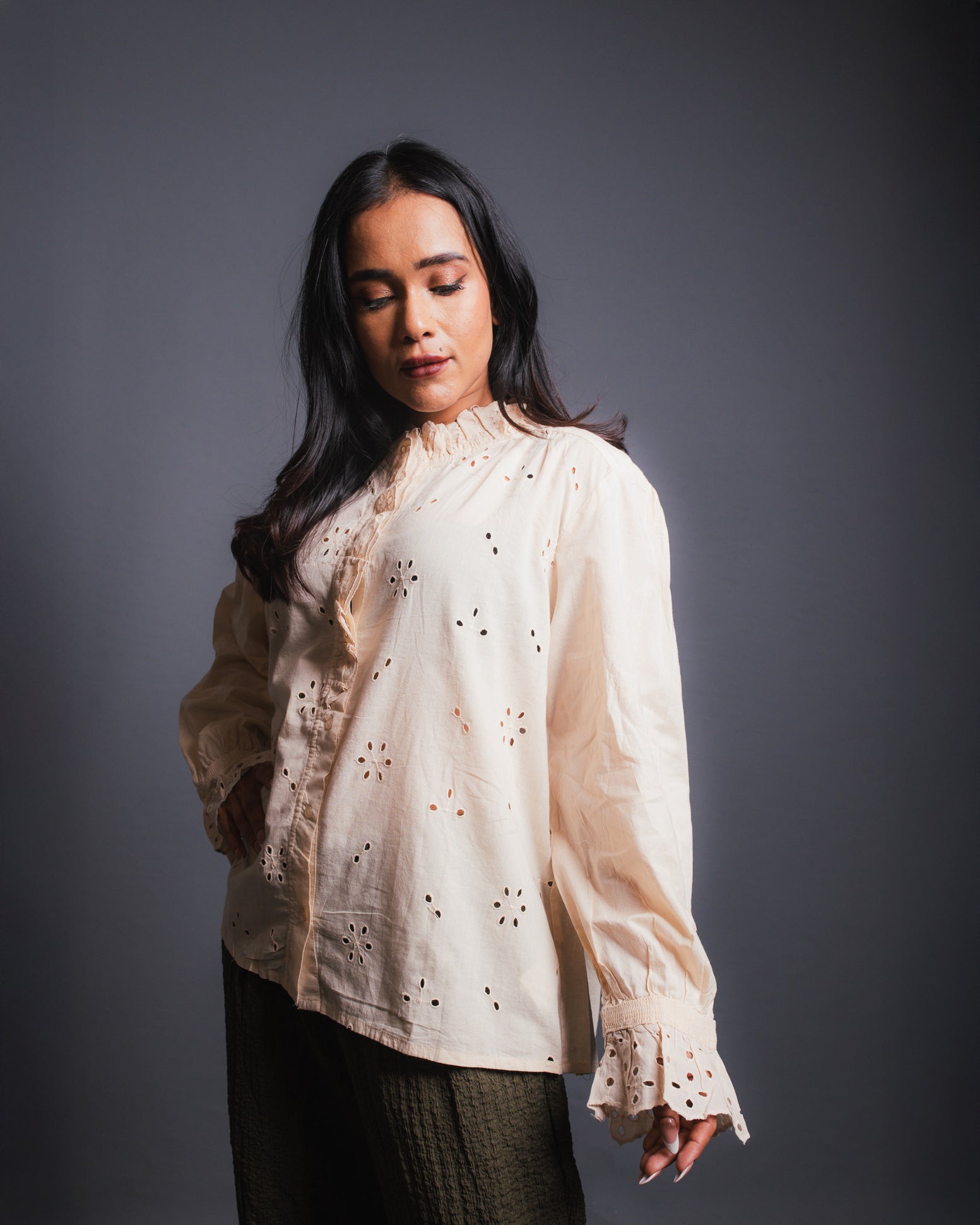 Frill Cut Blouse