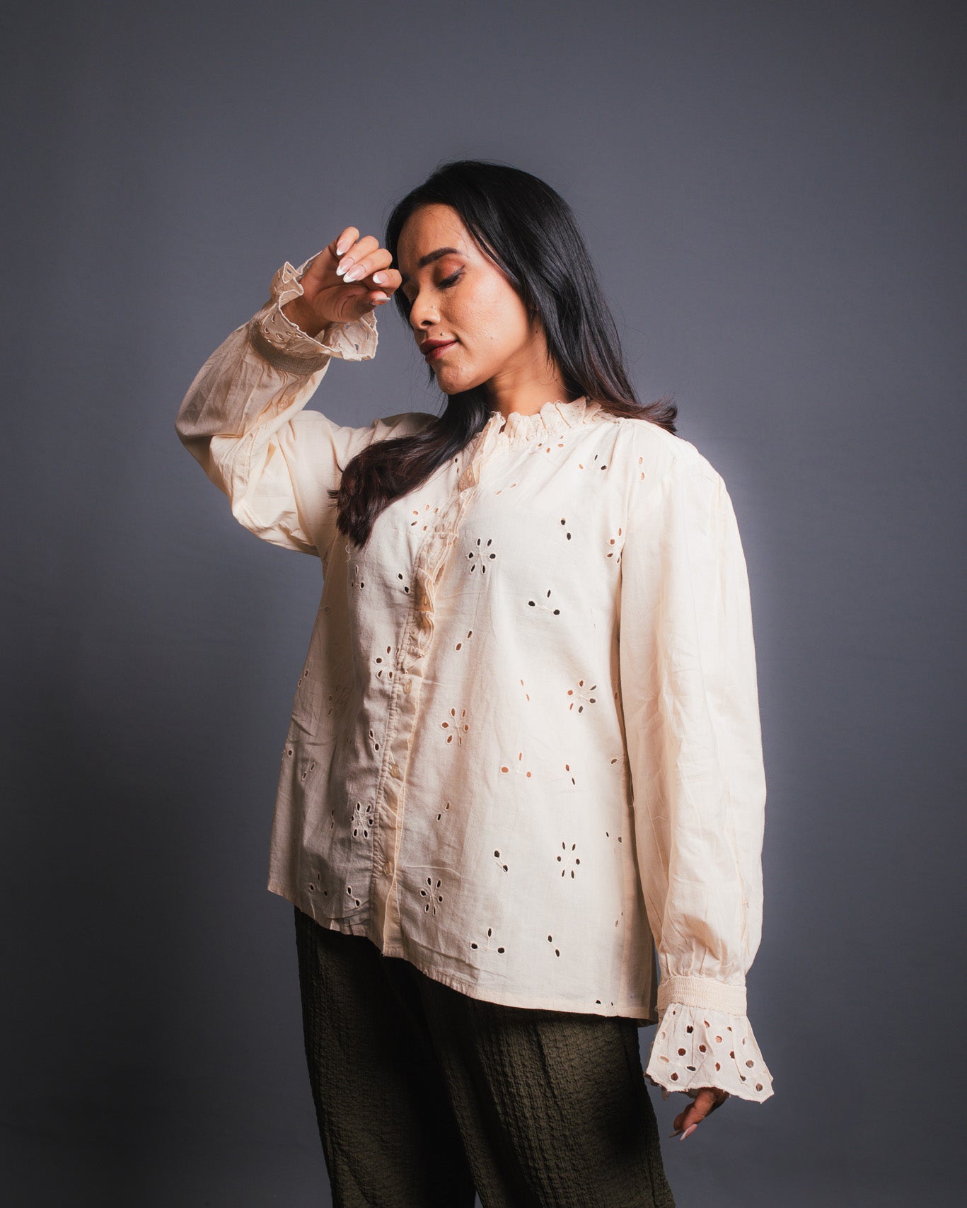 Frill Cut Blouse