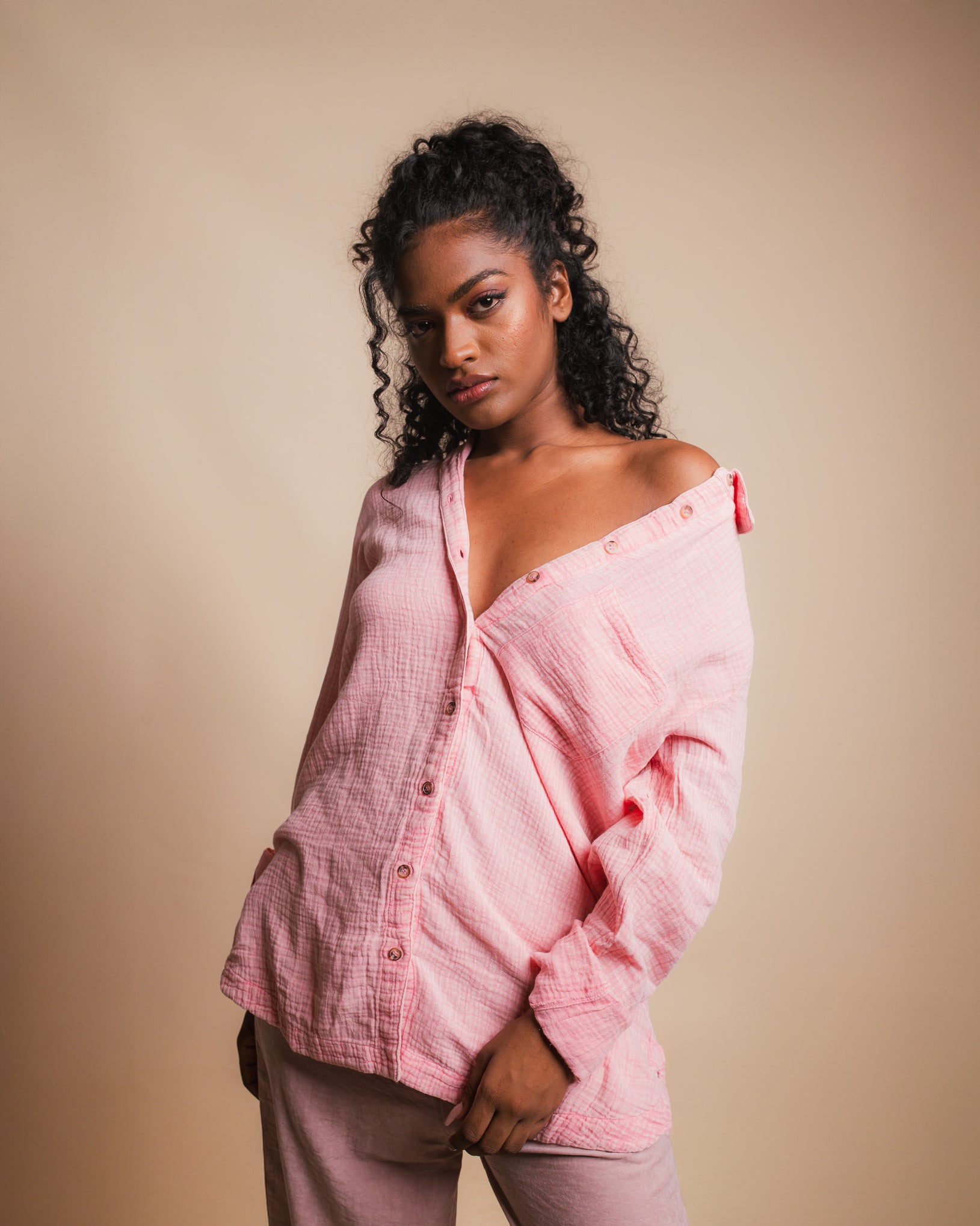 Pink Oversized Shirt
