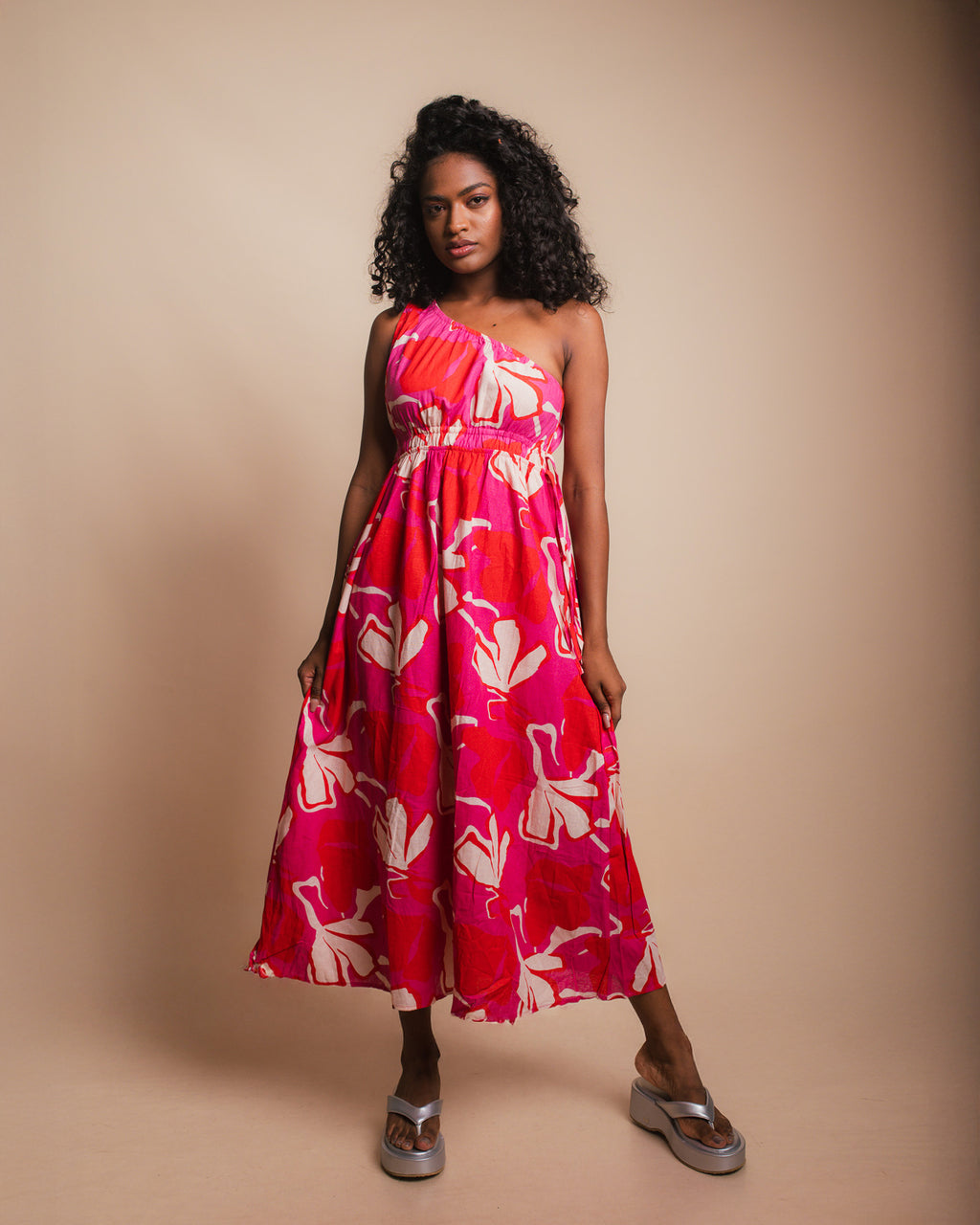 Pink Linen Dress