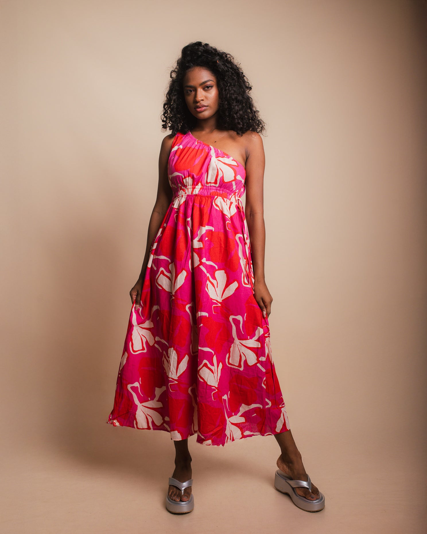 Pink Linen Dress
