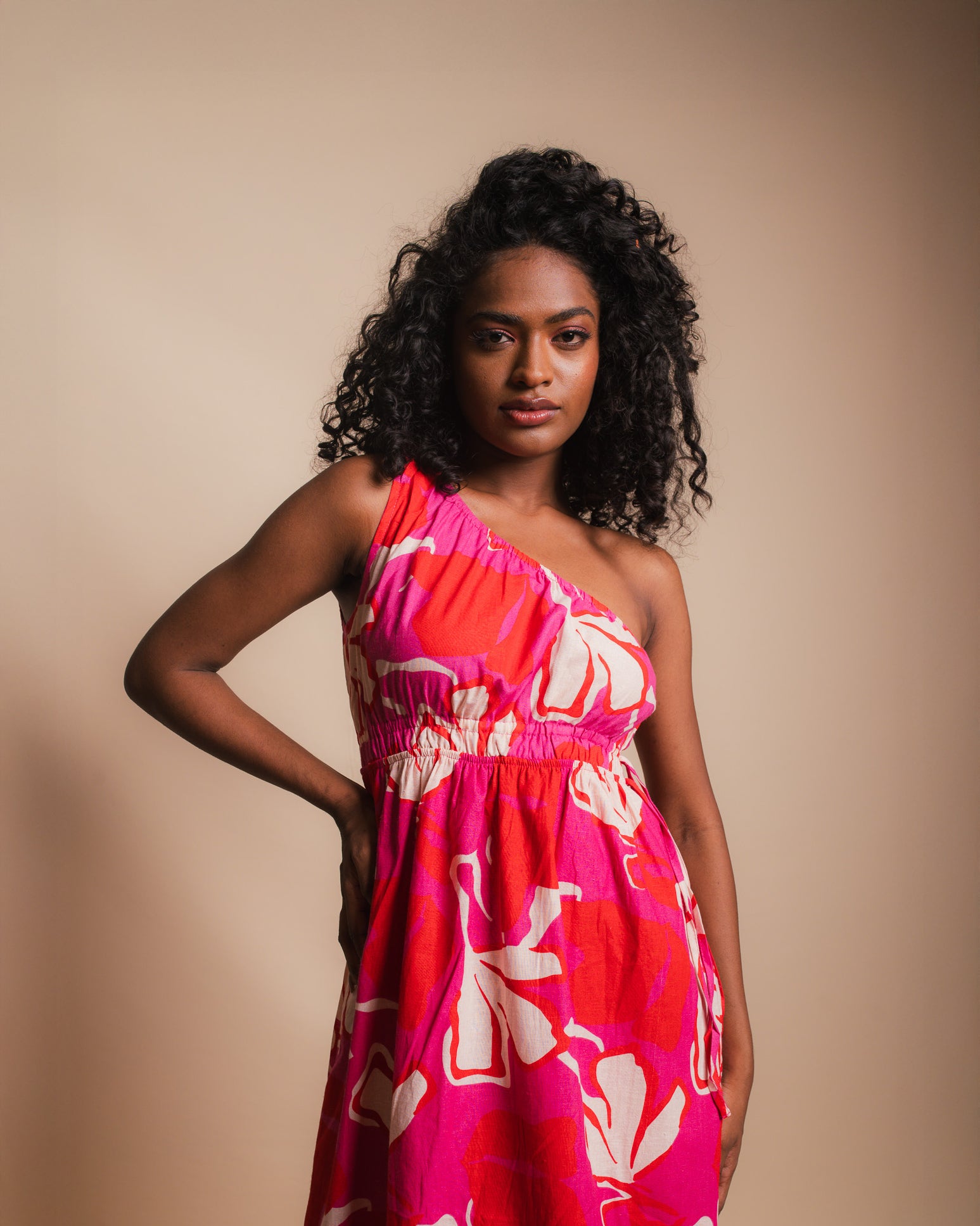 Pink Linen Dress