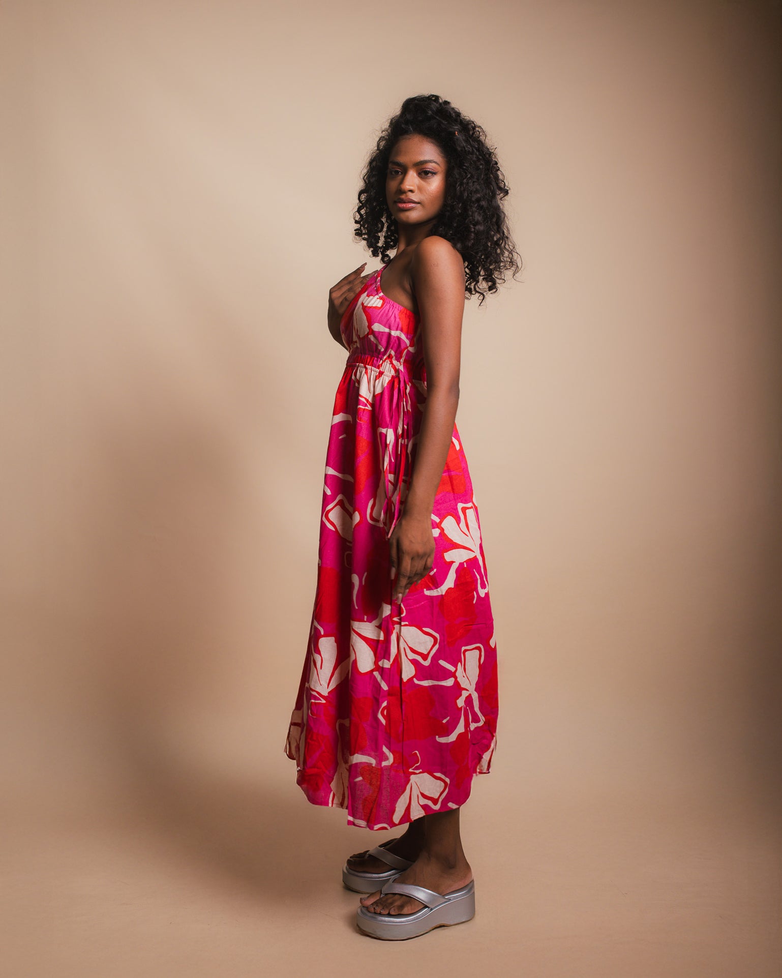 Pink Linen Dress