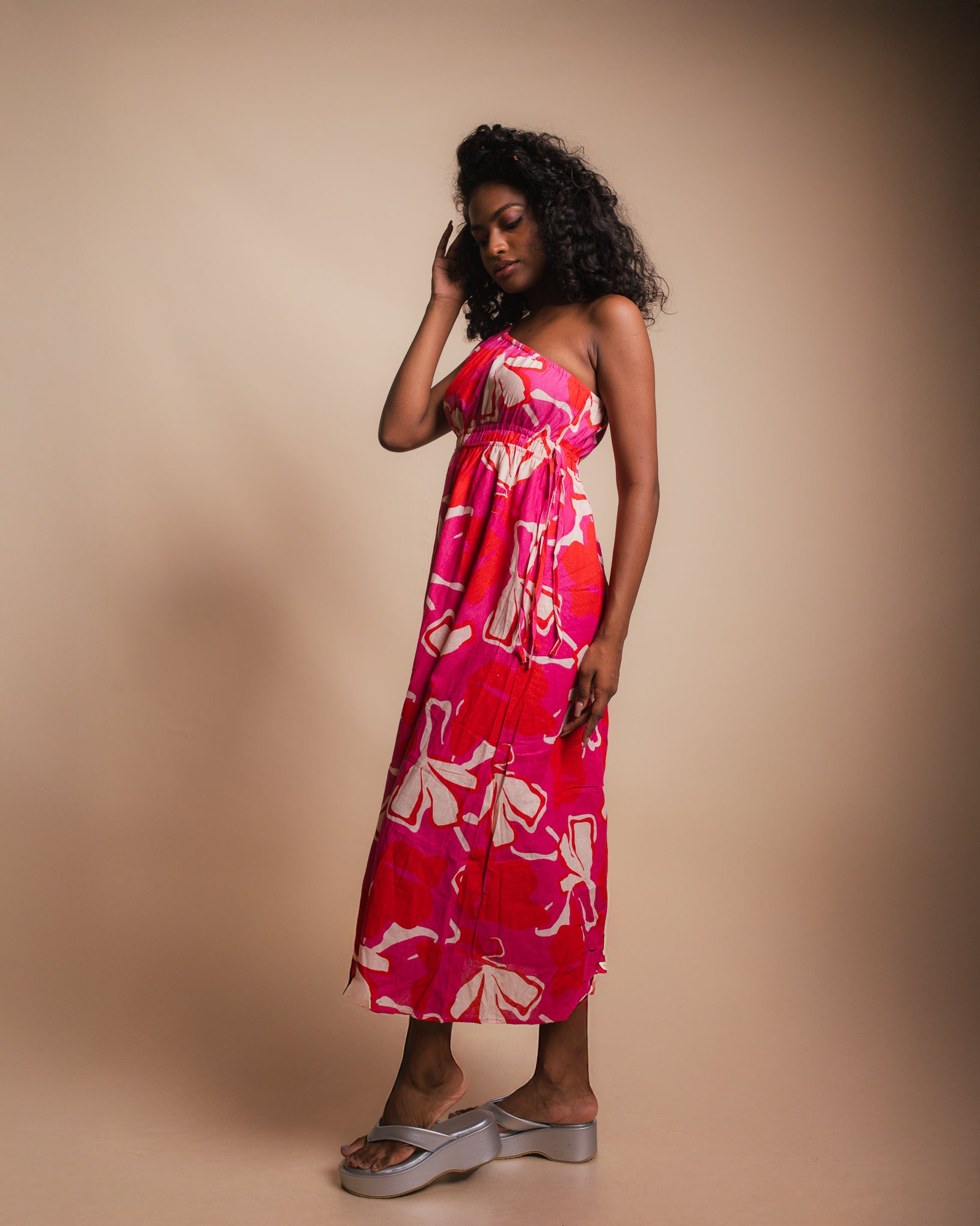 Pink Linen Dress