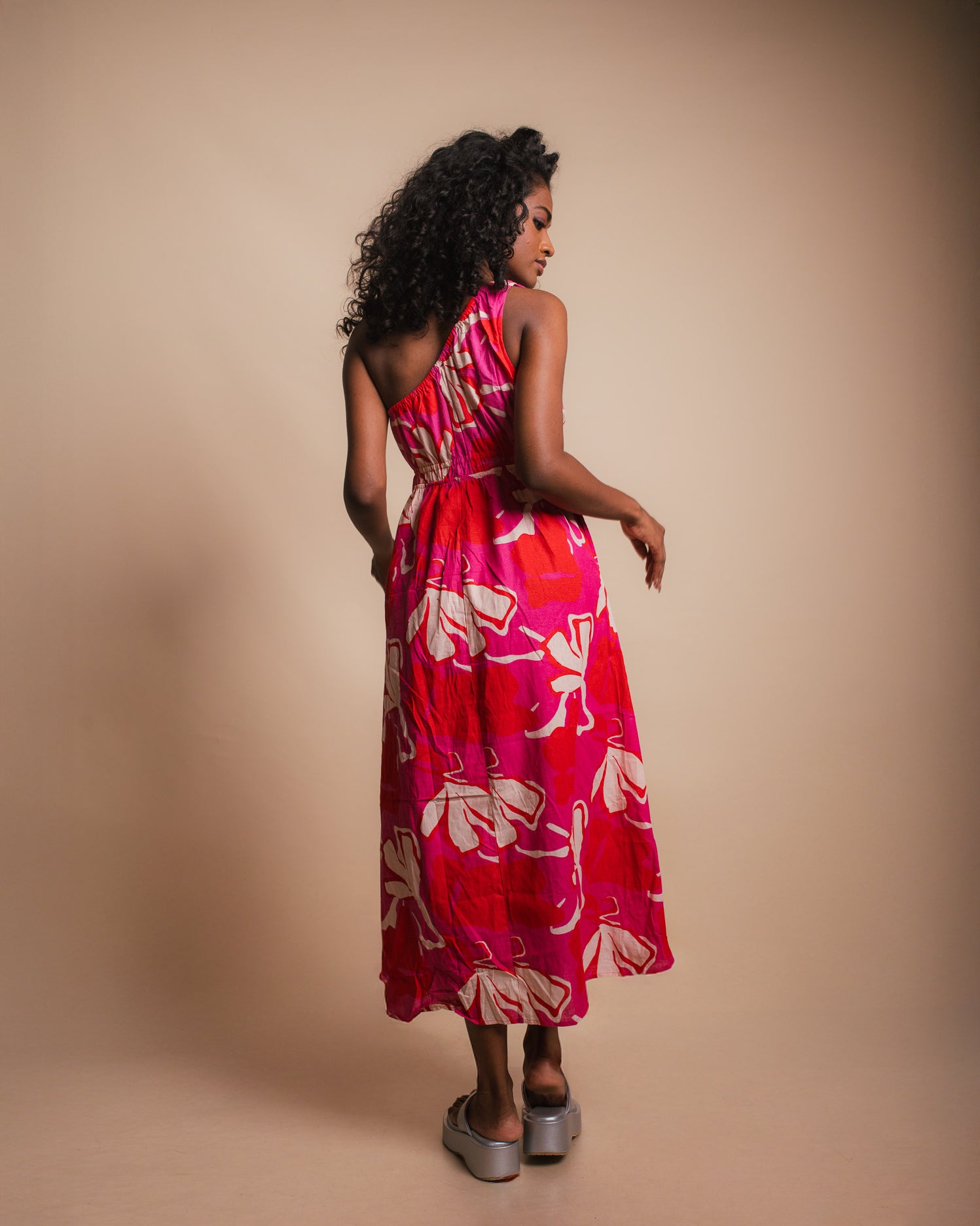 Pink Linen Dress