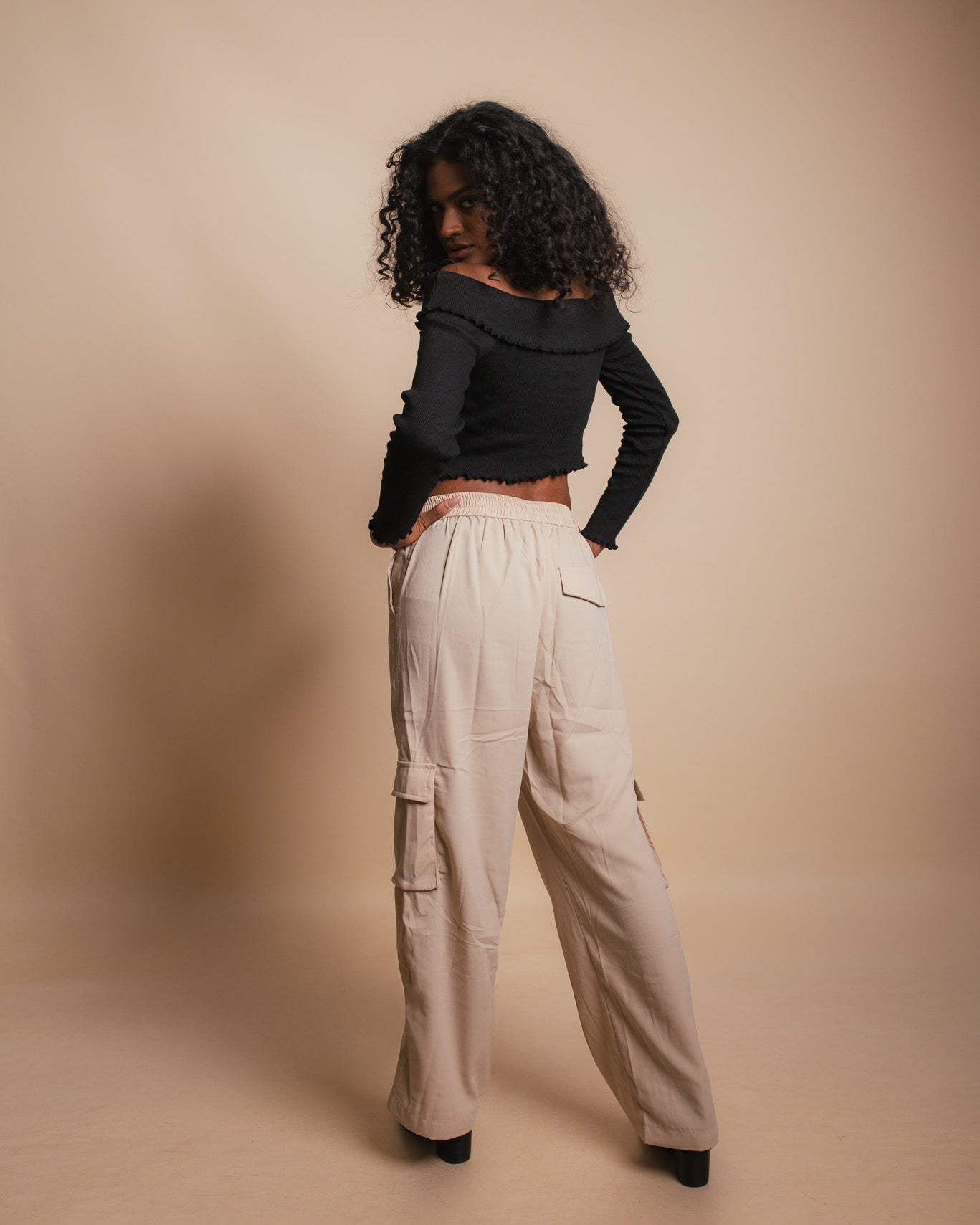 Off shoulder crop top